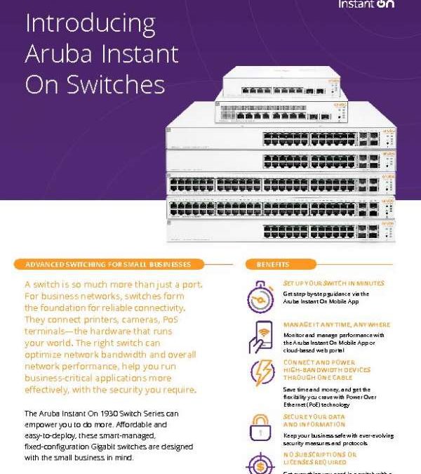 Introducing Aruba Instant On Switches